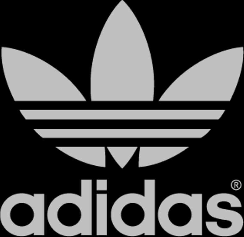 Adidas Trefoil Logo Blackand White PNG