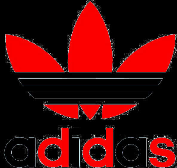 Adidas Trefoil Logo Redon Black PNG