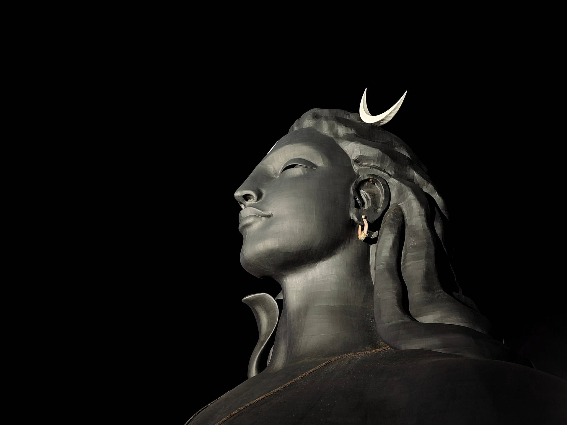 Download Adiyogi Shiva Statue At Night Wallpaper 