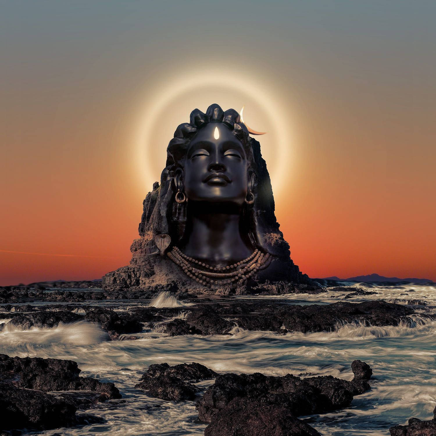 Lord Adiyogi Statue - Sunrays Background Wallpaper Download | MobCup