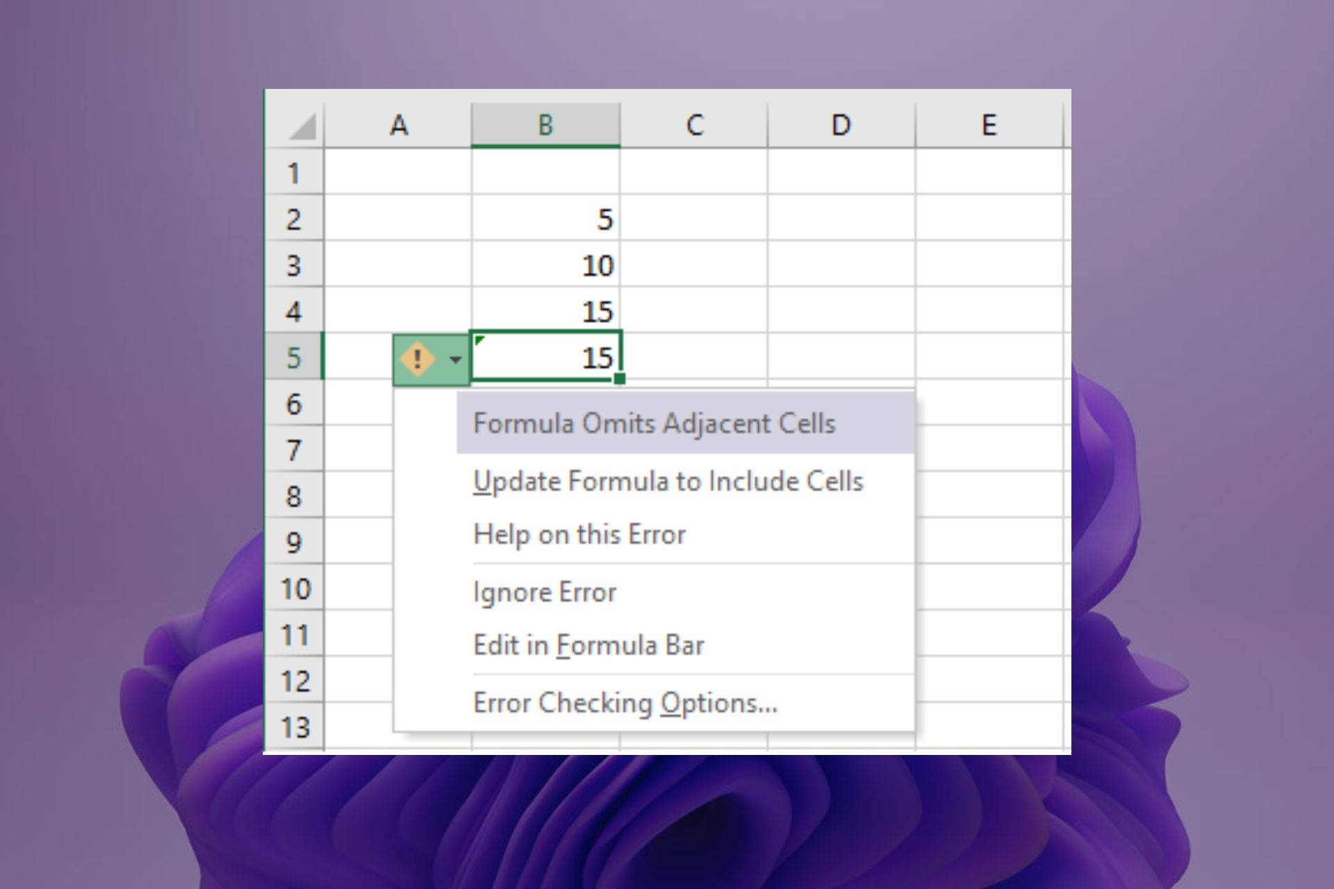 Adjacent Excel Wallpaper