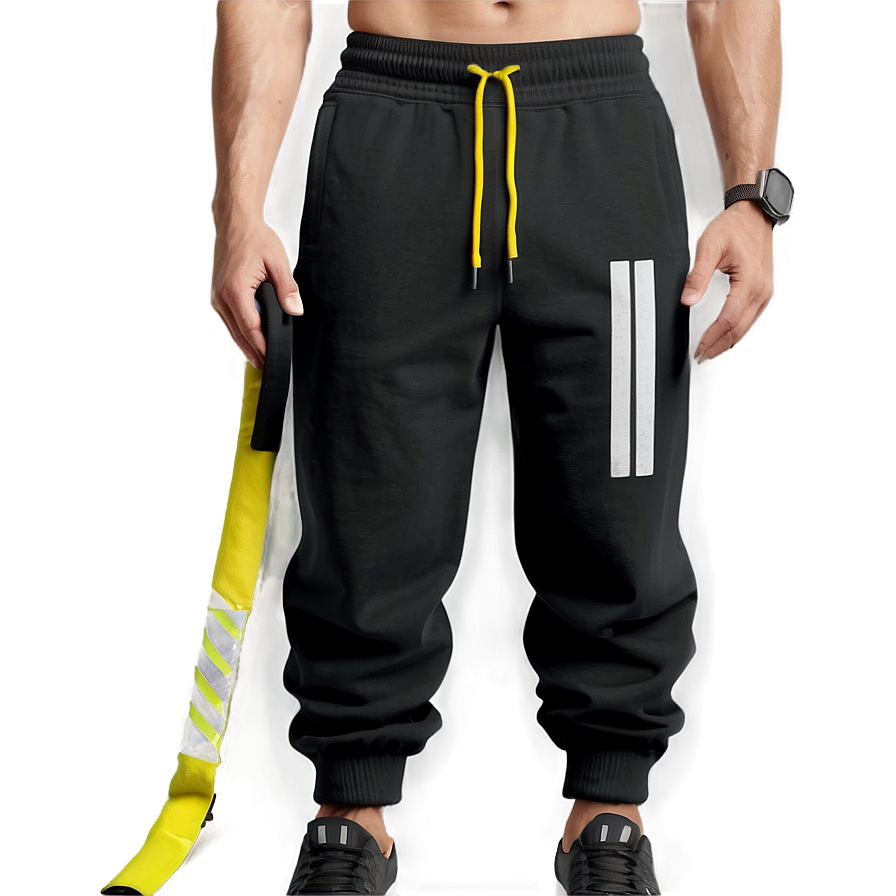 Adjustable Black Sweatpants Png Pop PNG