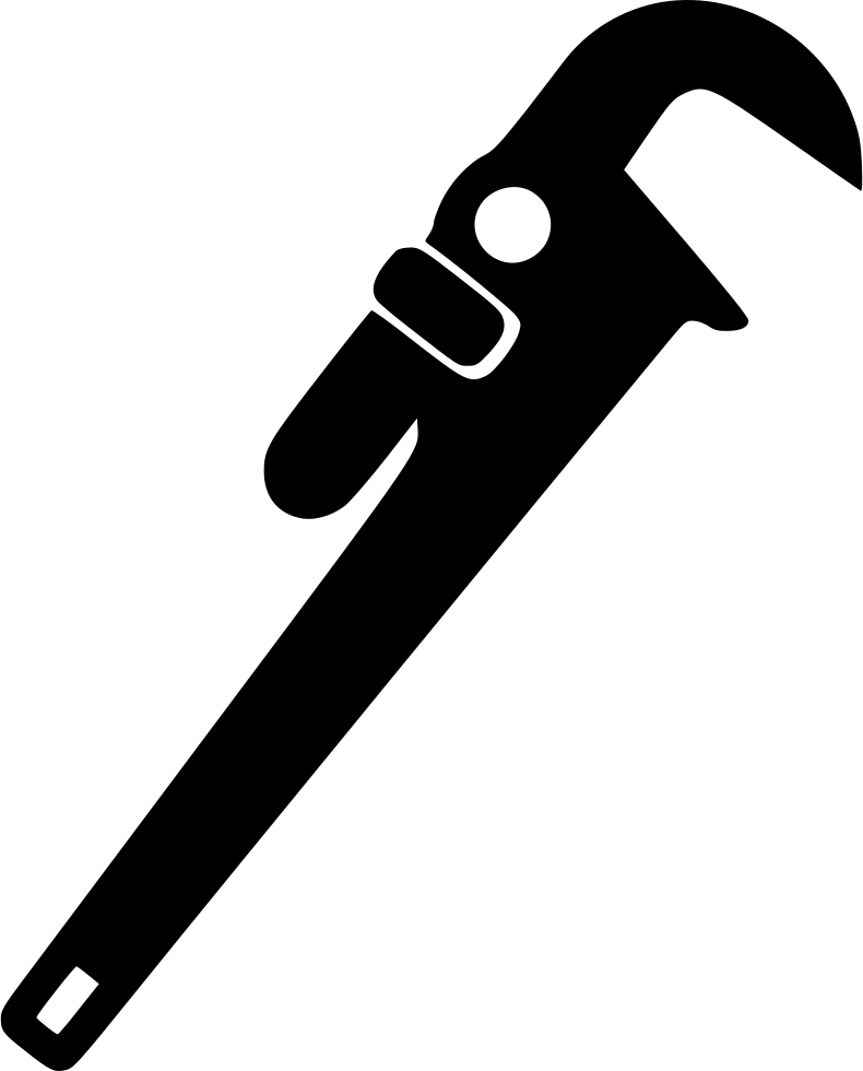 Adjustable Wrench Silhouette Plumbing Tool.png PNG