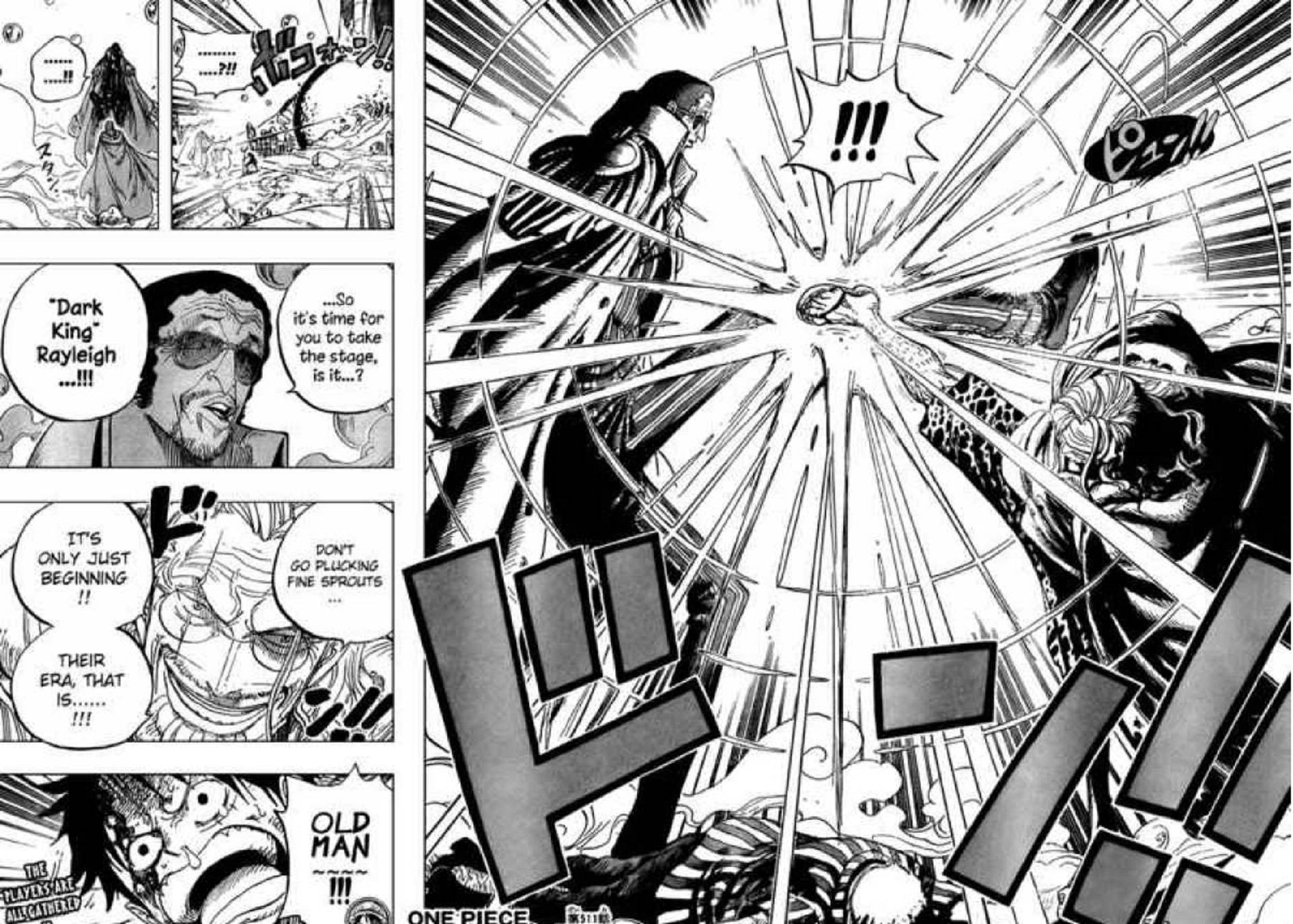 Admiral Kizaru Vs Rayleigh Manga Panel