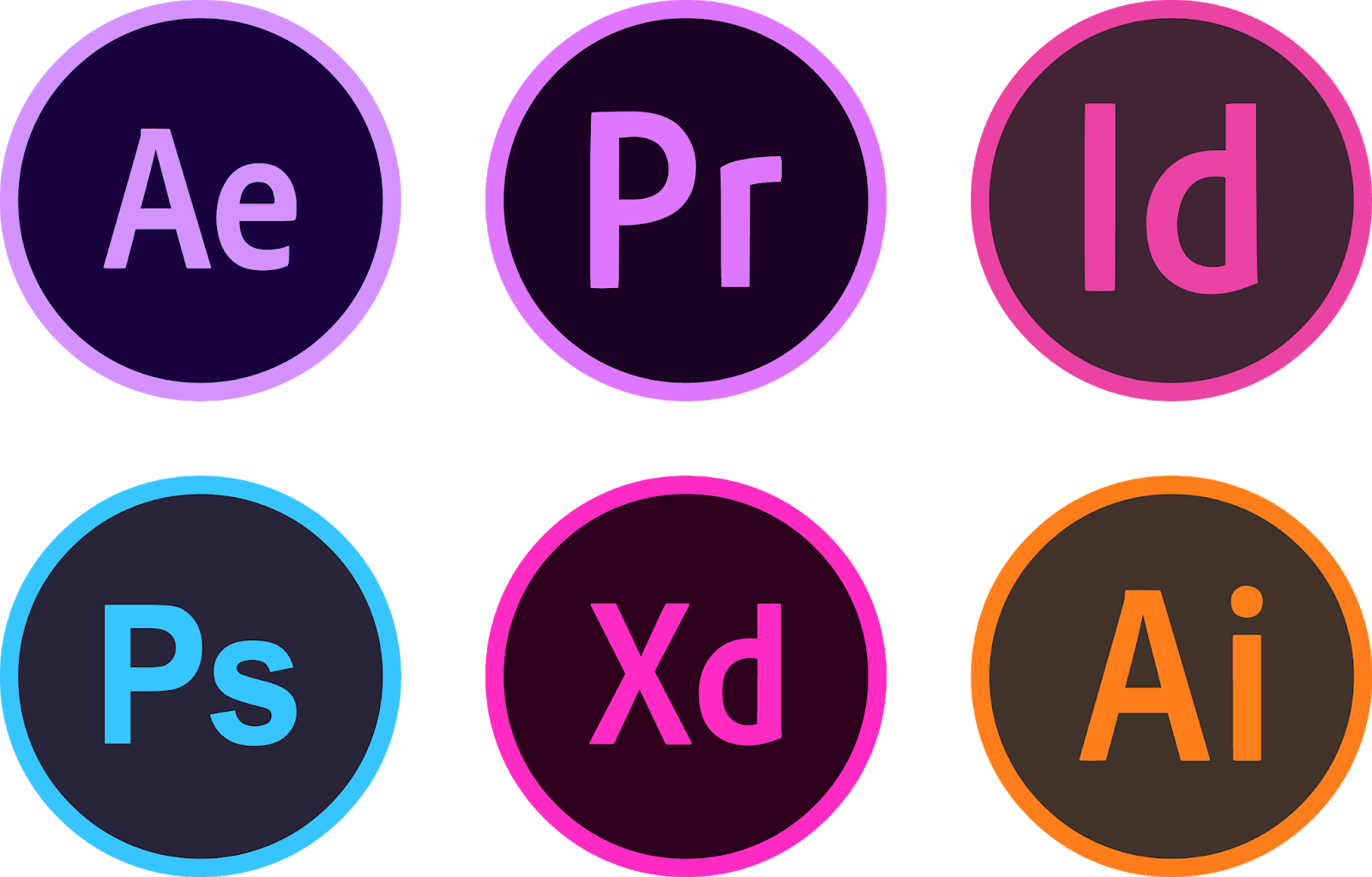 Download Adobe Creative Cloud Apps Icons | Wallpapers.com