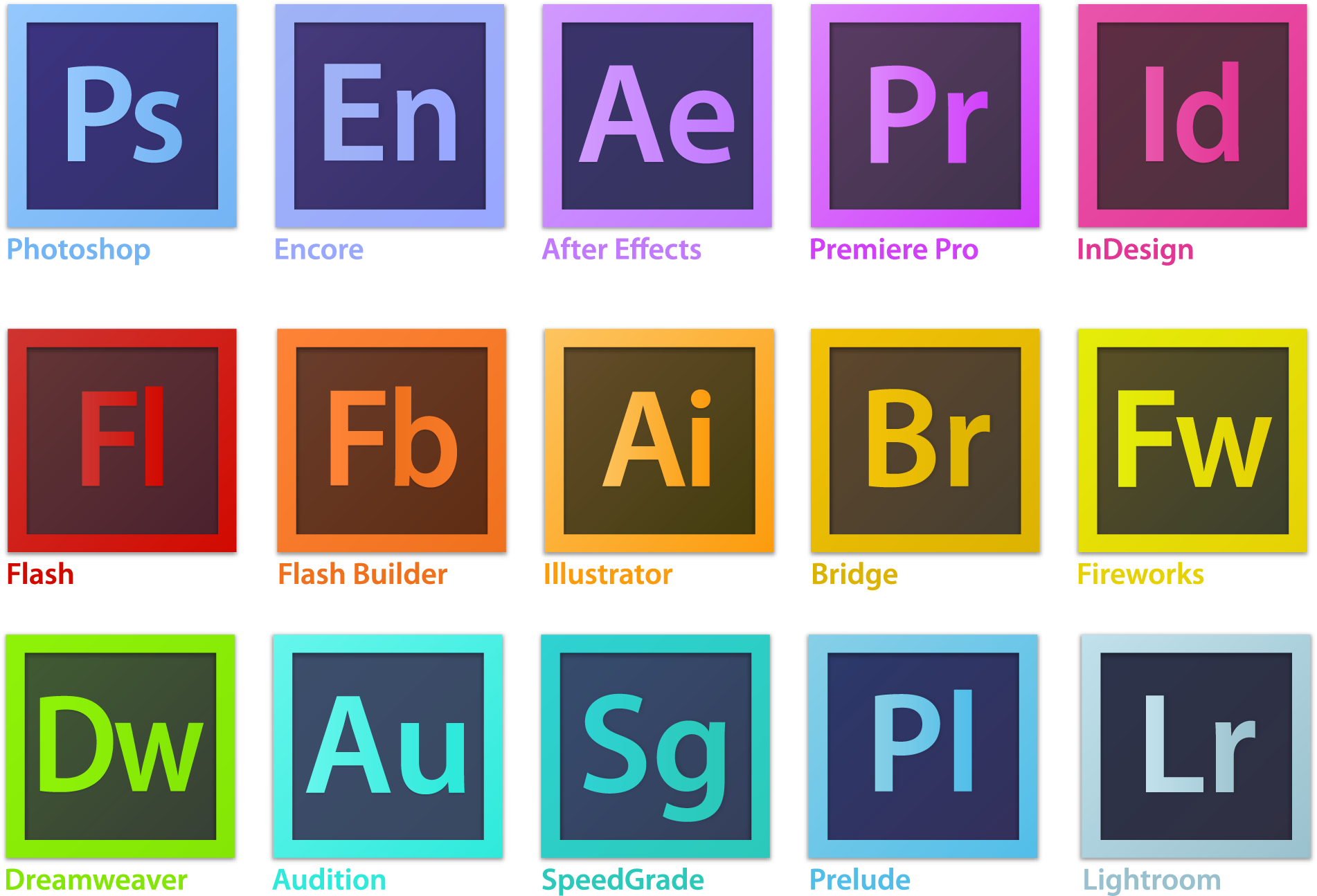 Adobe Creative Suite Icons PNG