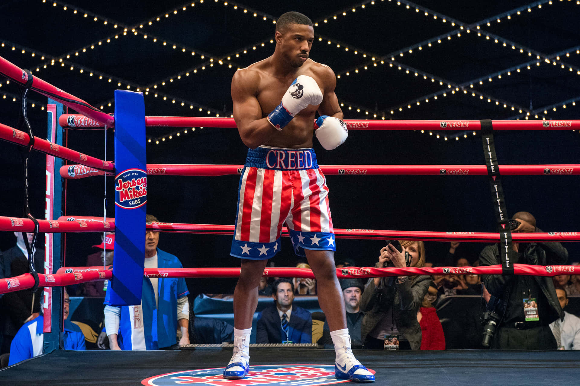 Adonis Creed American Flag Boxing Trunks Wallpaper