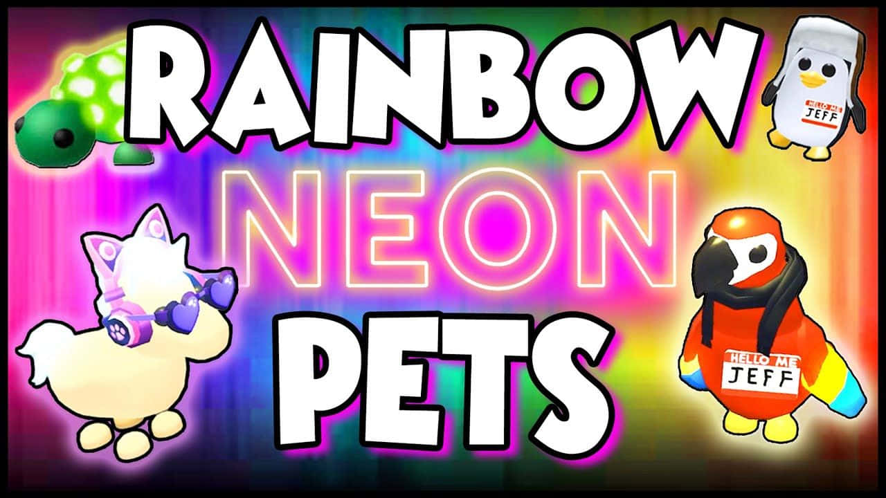 Rainbow Neon Adopt Me Pets Picture