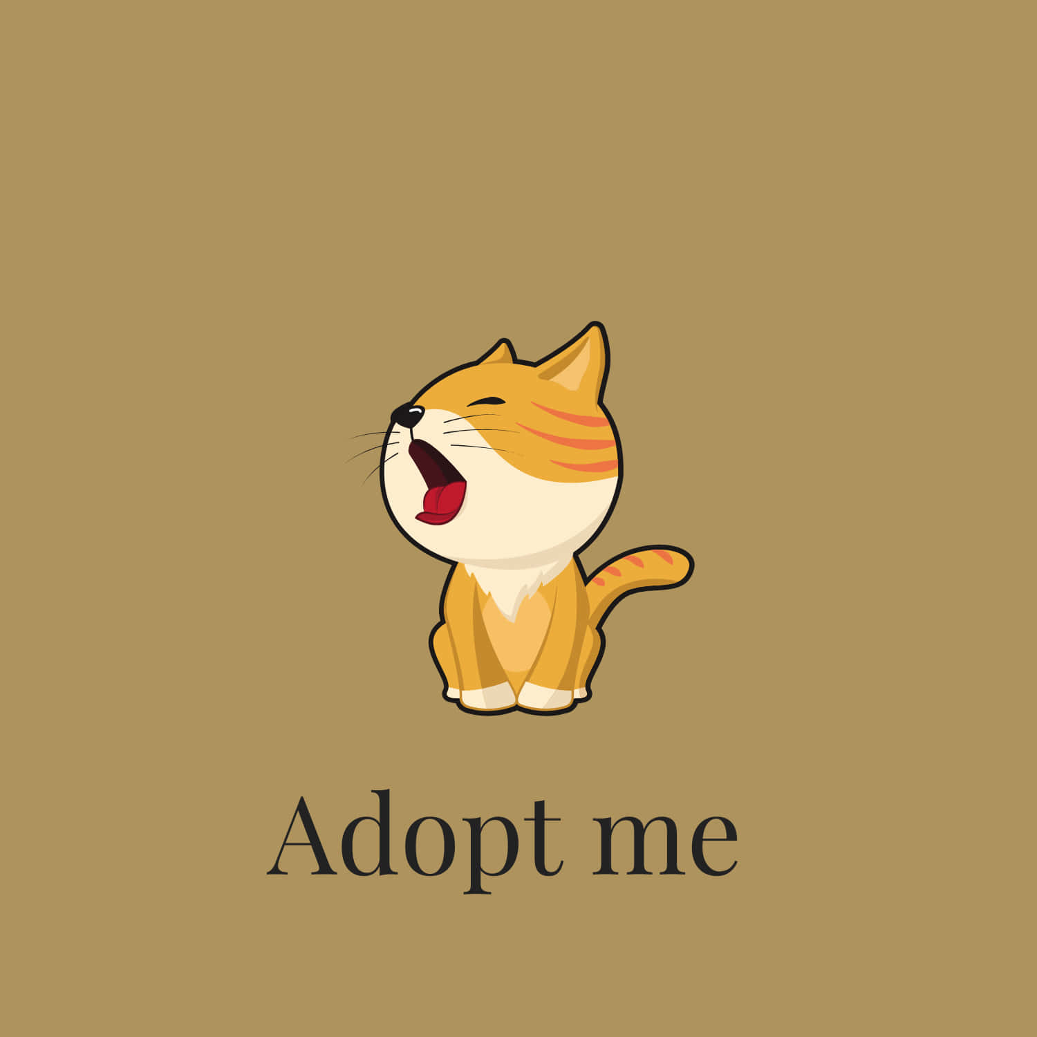 adopt me - a cat with the words adopt me