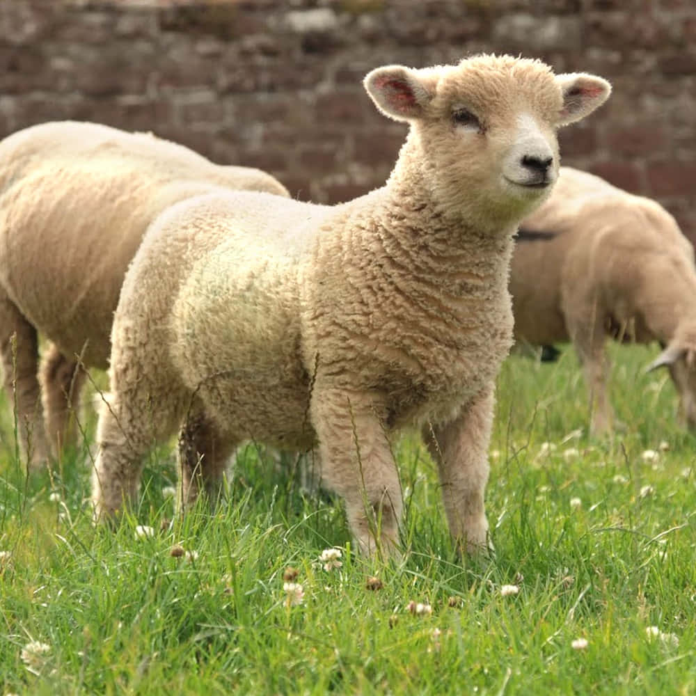 Adorabileagnello Che Pascola Nel Prato