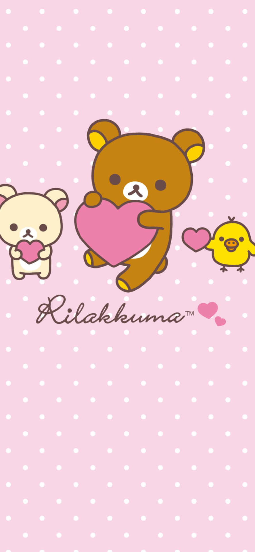 Adorabilerilakkuma Che Si Rilassa Su Uno Sfondo Giallo Morbido.