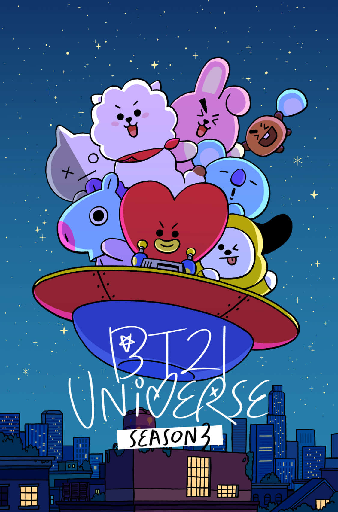 Adorabilipersonaggi Bt21 Su Uno Sfondo Pastello