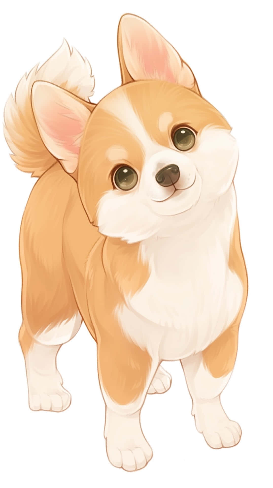 Adorable_ Anime_ Style_ Corgi_ Puppy Wallpaper