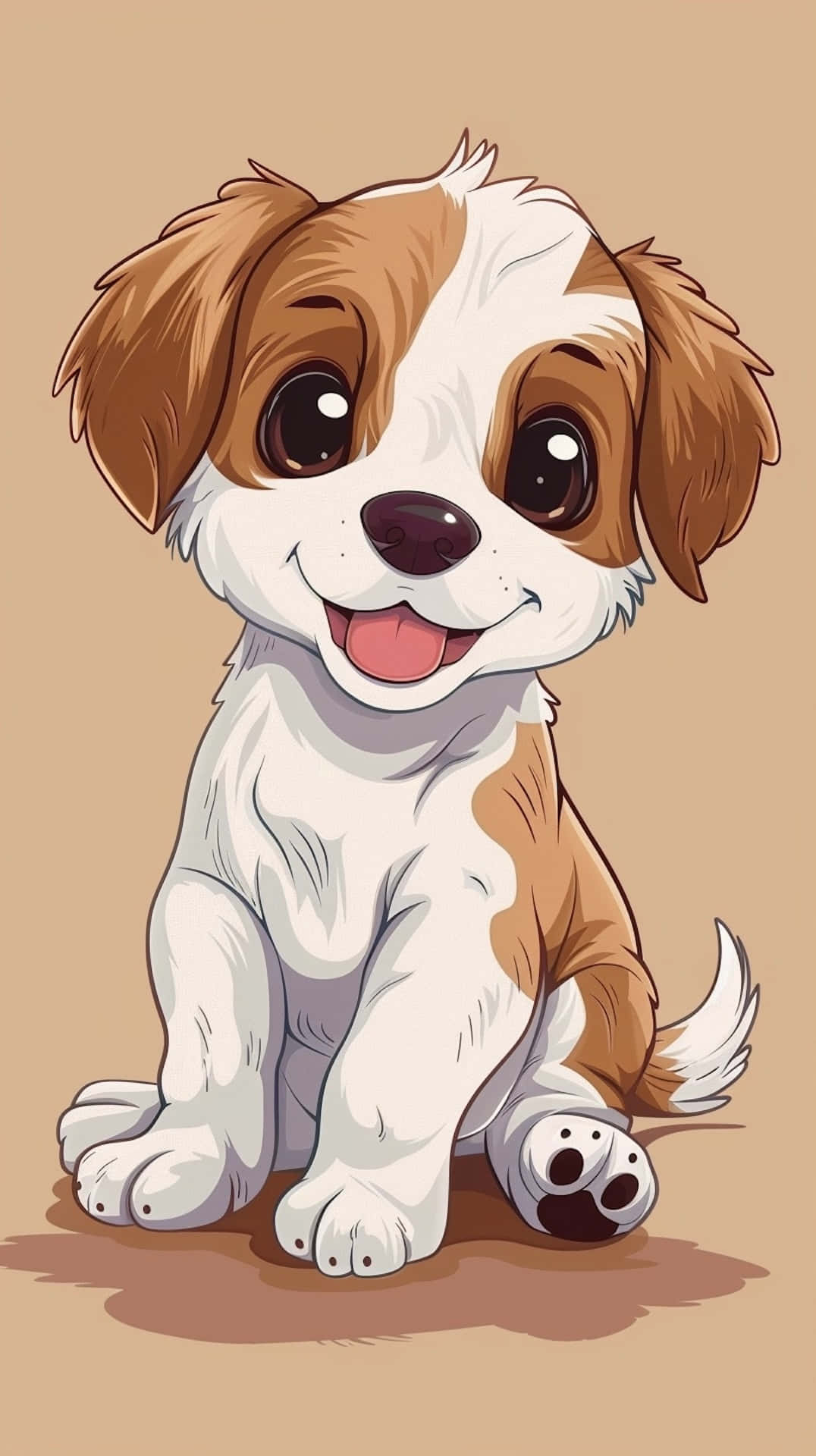 Adorable_ Anime_ Style_ Puppy Wallpaper