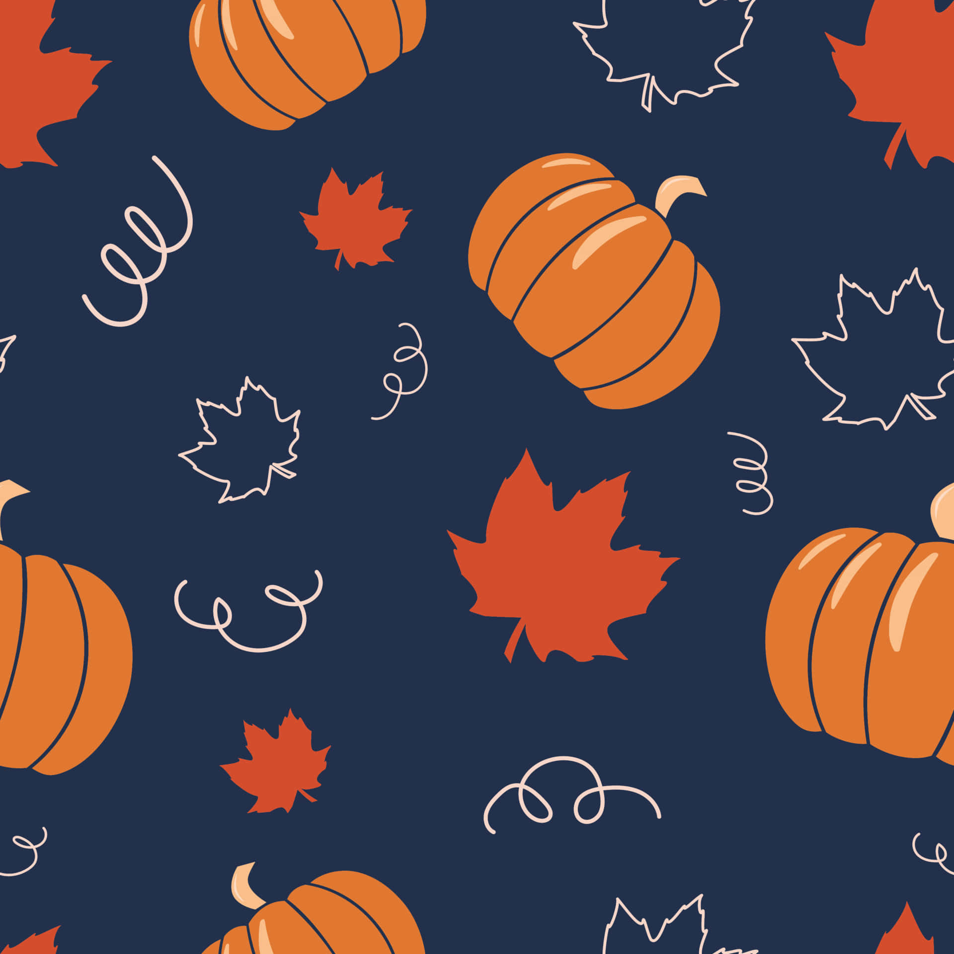Adorable Autumn Pumpkin Illustration