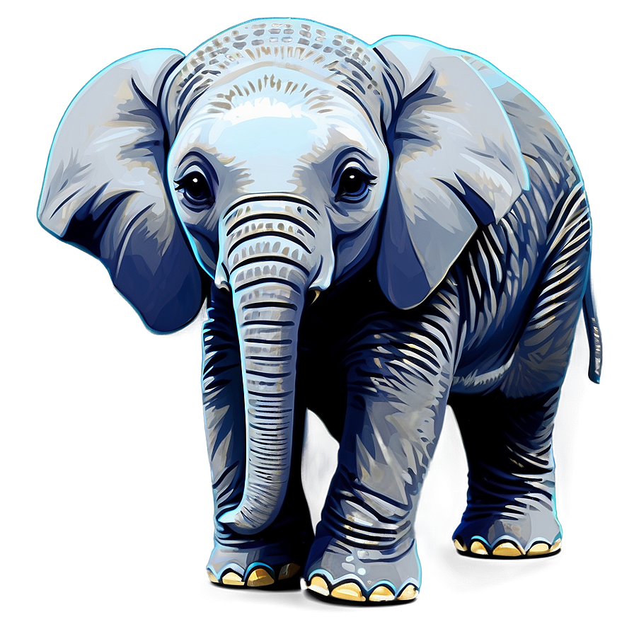 Adorable Baby Elephant Graphic Png Pmt PNG