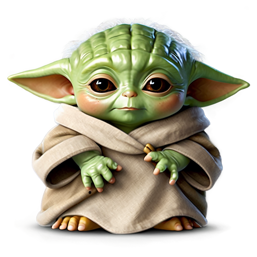 Download Adorable Baby Yoda Character Png Tmv | Wallpapers.com