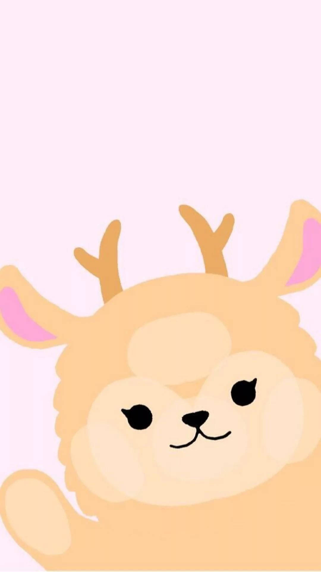 Adorable Brown Deer Cute IPhone Wallpaper