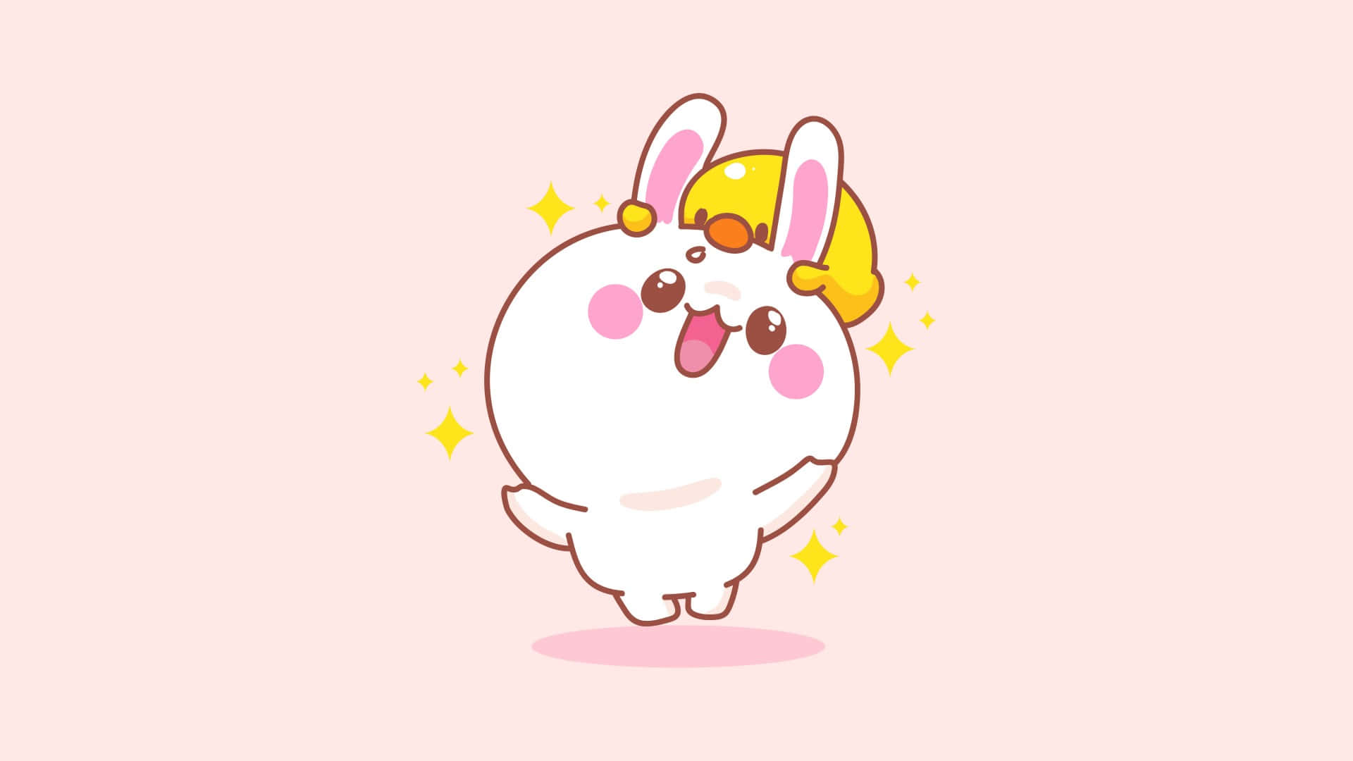 Adorable Bunny Cartoon Wallpaper Wallpaper