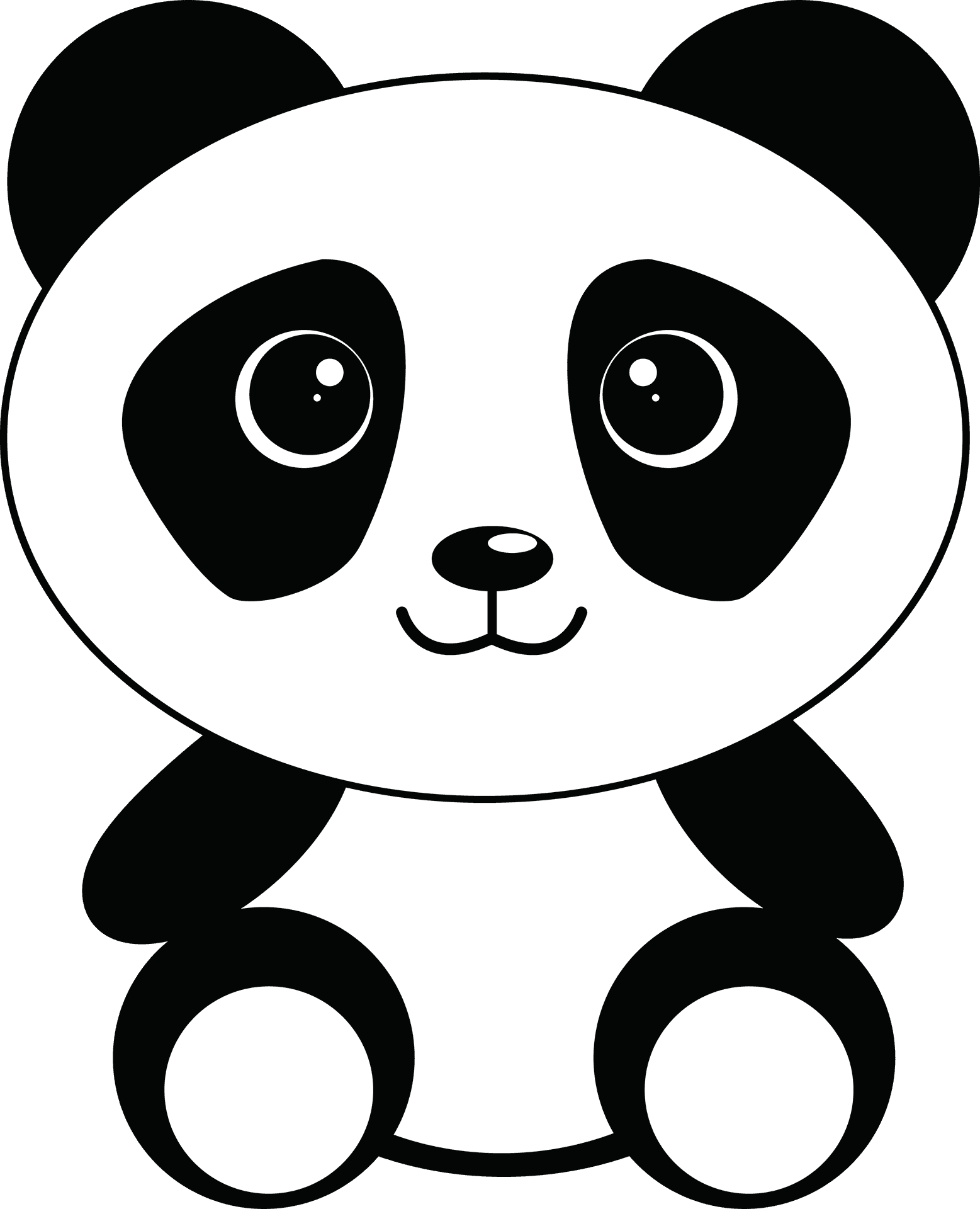 Adorable Cartoon Panda PNG