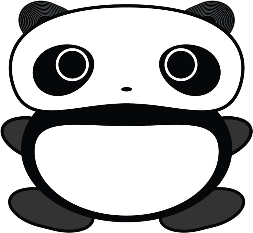 Adorable Cartoon Panda PNG