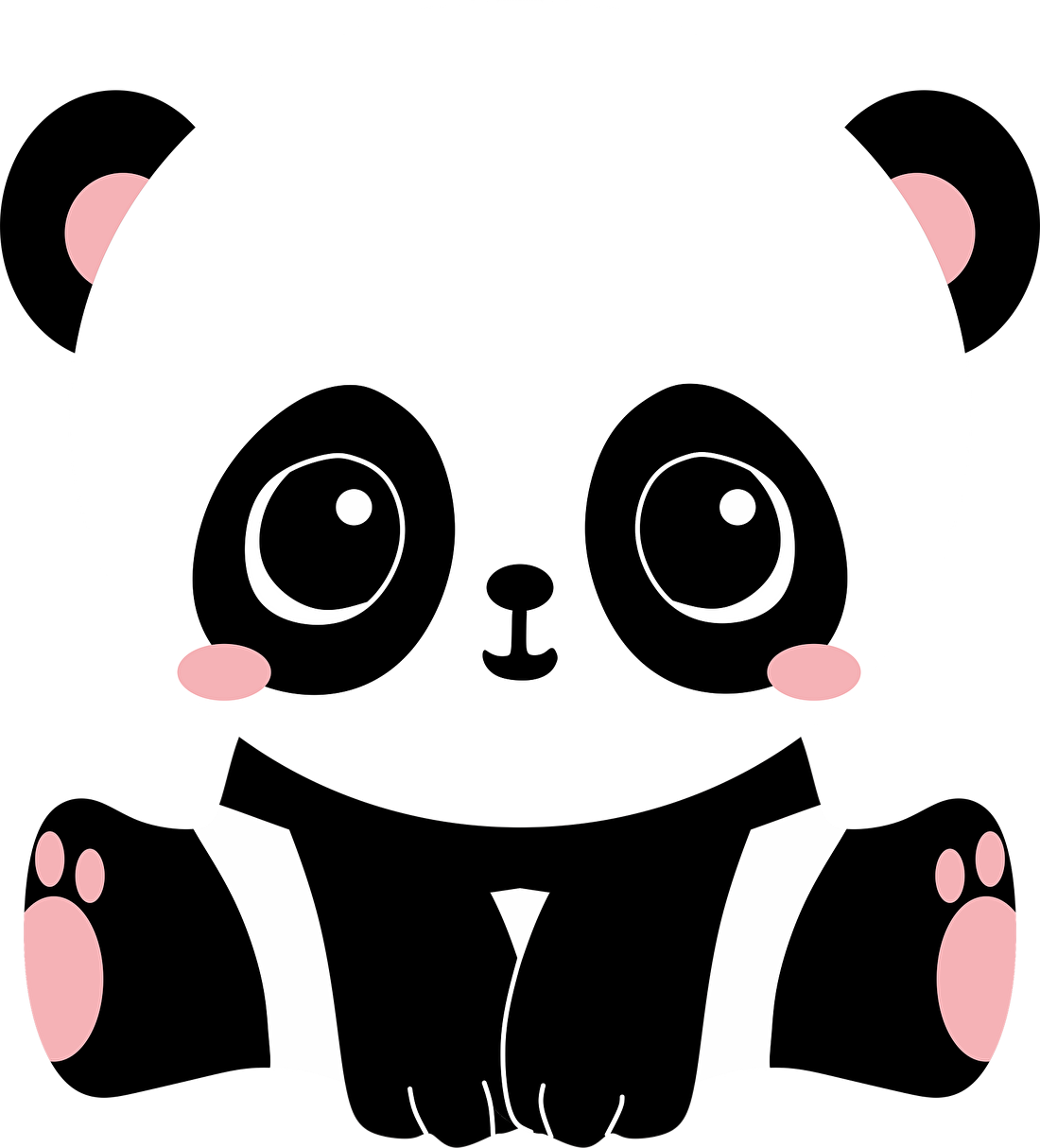 Adorable Cartoon Panda PNG