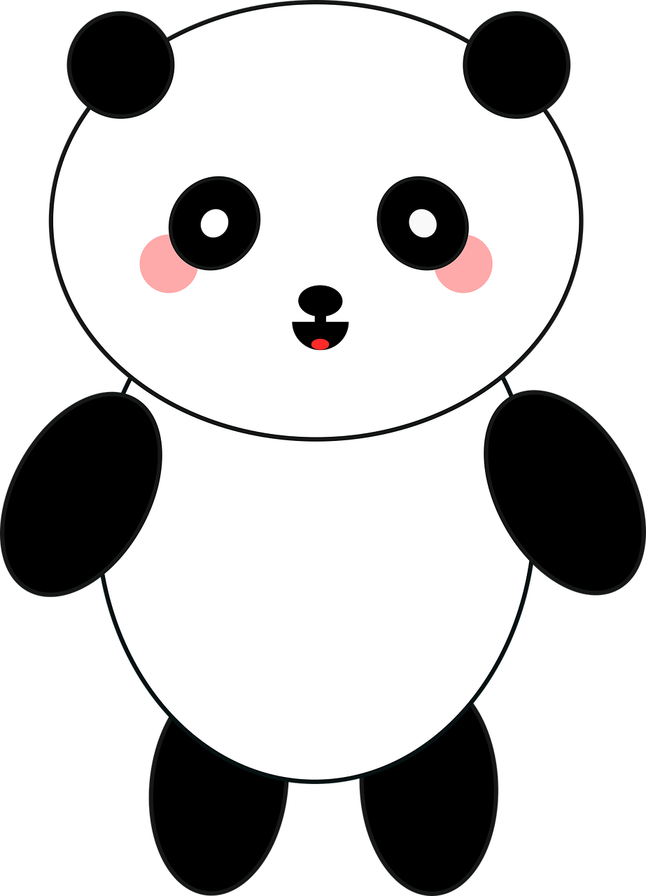 Adorable Cartoon Panda PNG
