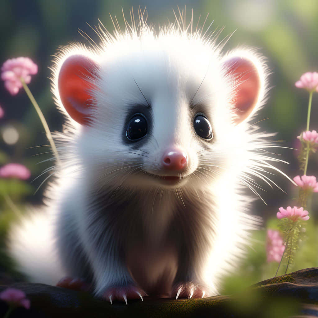 Adorable Cartoon Possum Wallpaper