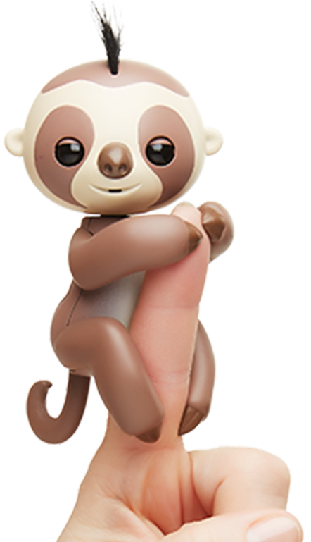 Adorable Cartoon Slothon Finger PNG