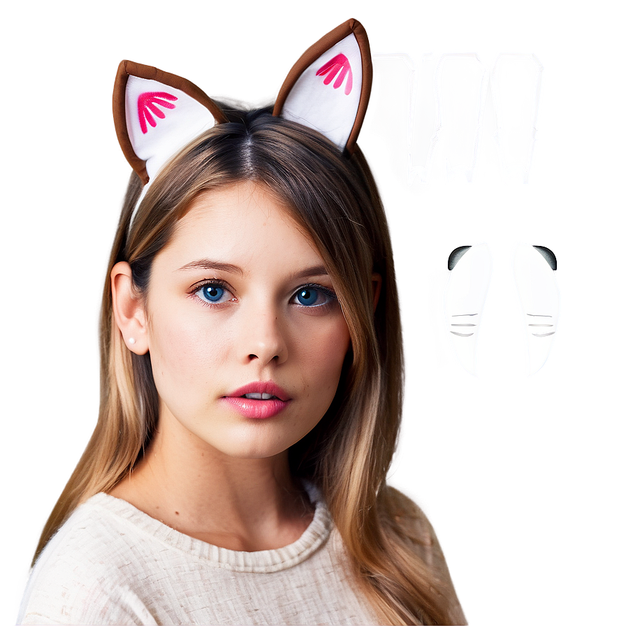 Download Adorable Cat Ears Clip Png Jbw | Wallpapers.com