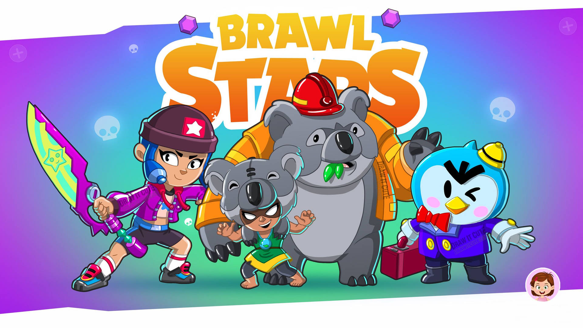 Adorable Characters Brawl Stars 4k Background