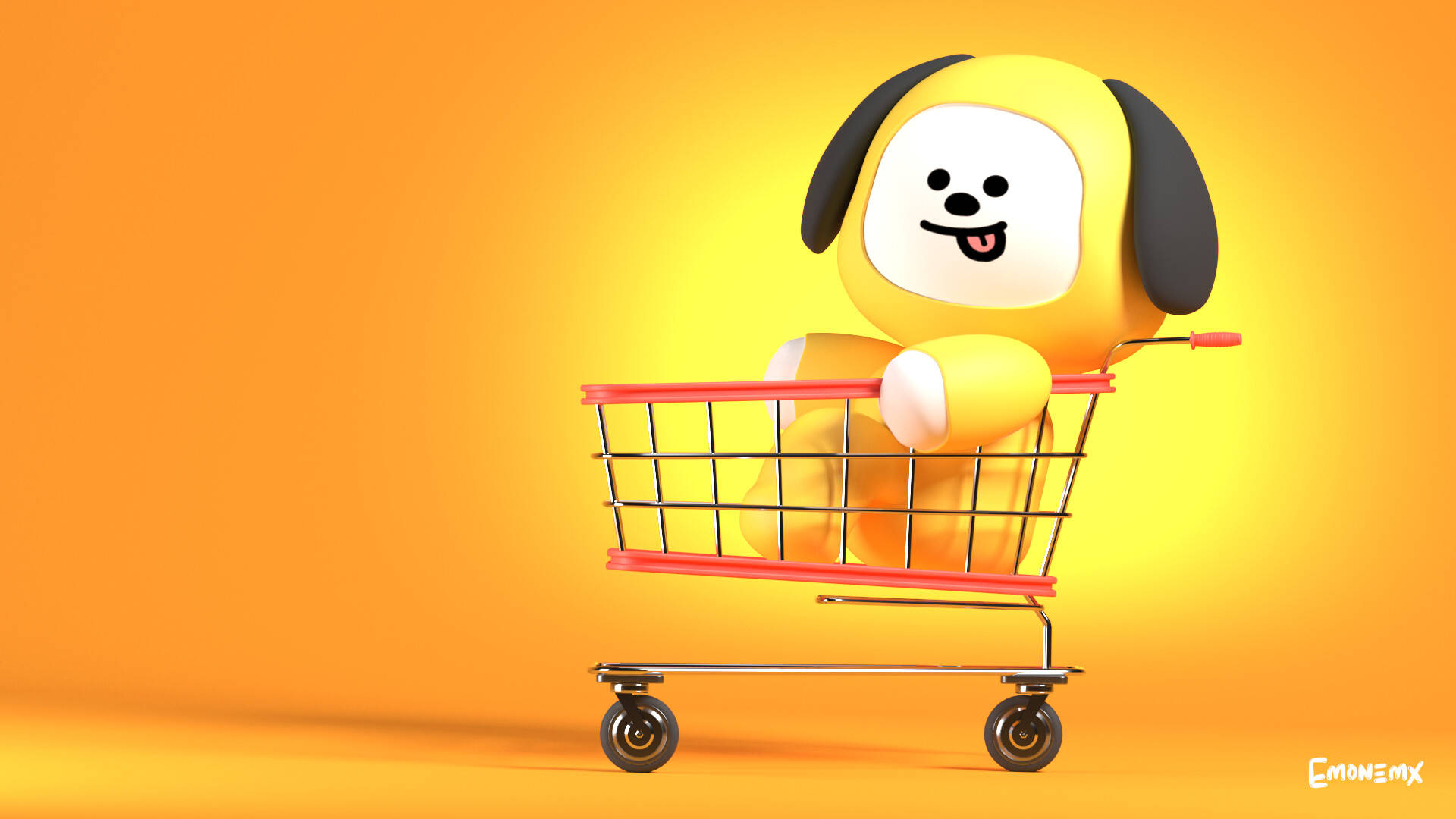 Adorable Chimmy Bt21 In A Playful Mood! Wallpaper