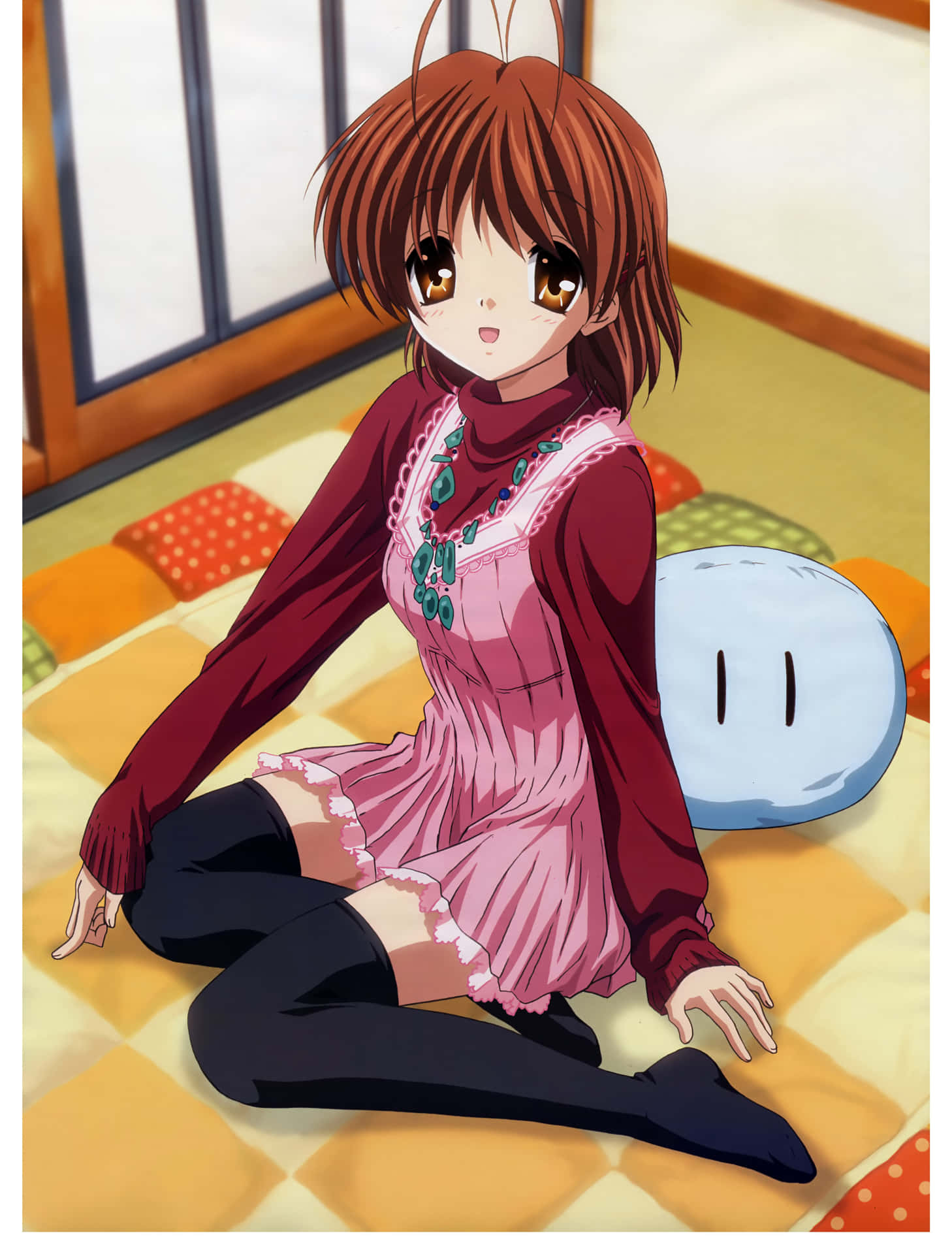 Adorable Dangos From Clannad Anime Series On A Starry Night Wallpaper