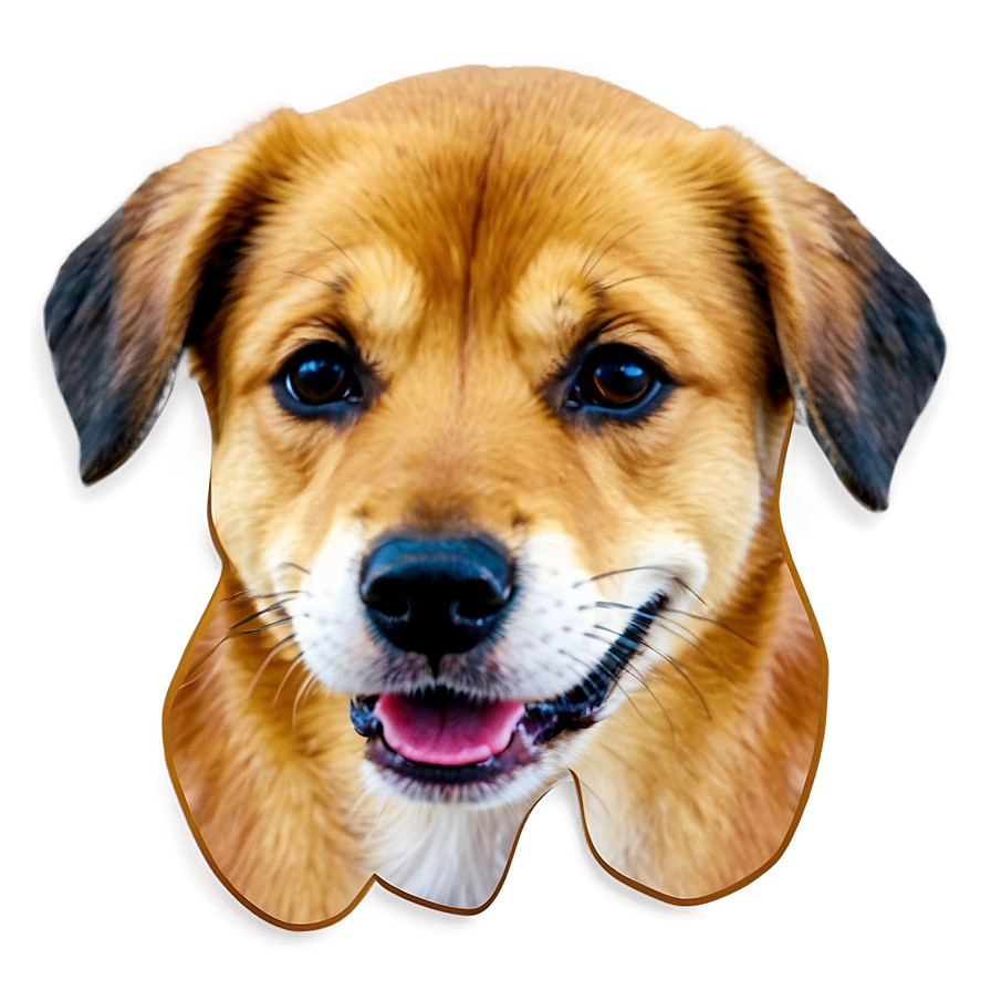 Adorable Dog Face Outline Png 06212024 PNG