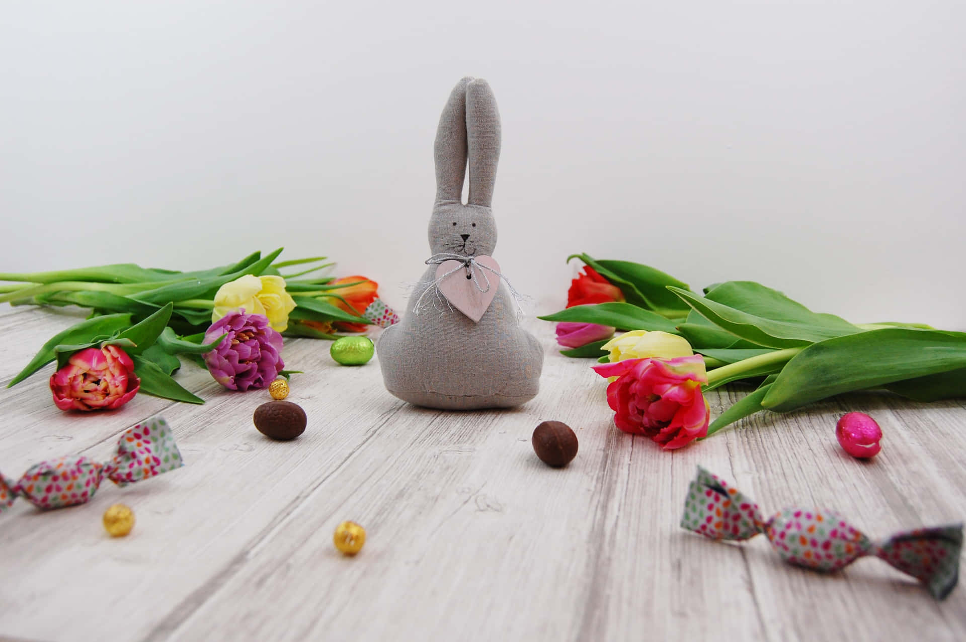 Adorable Easter Bunny In A Vibrant Spring Landscape