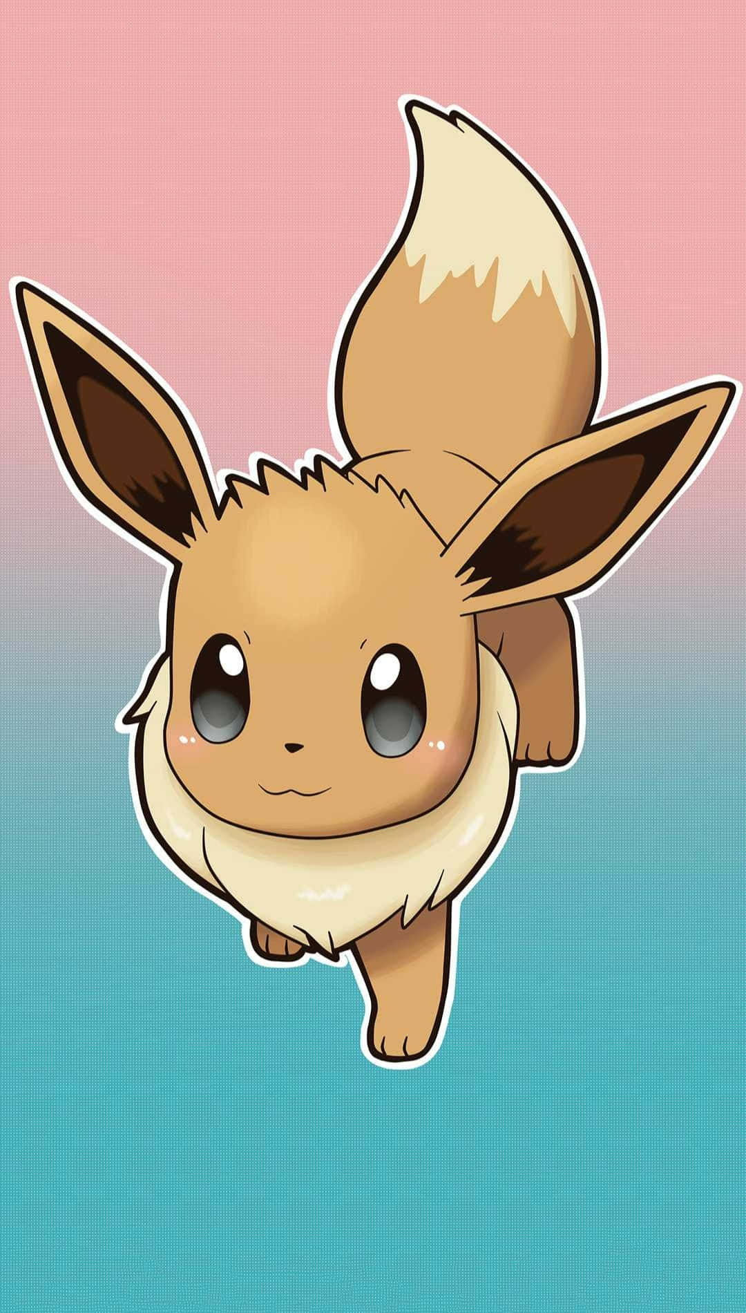 Adorable Eevee Pokemon Illustration Wallpaper