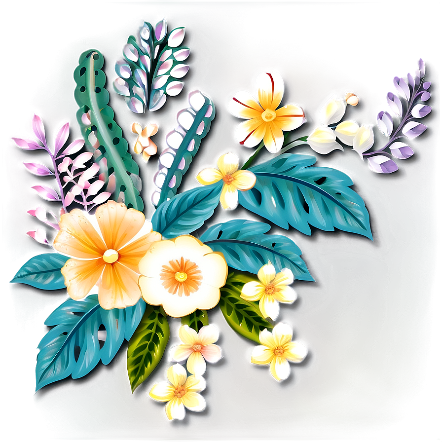 Adorable Floral Design Png 06202024 PNG