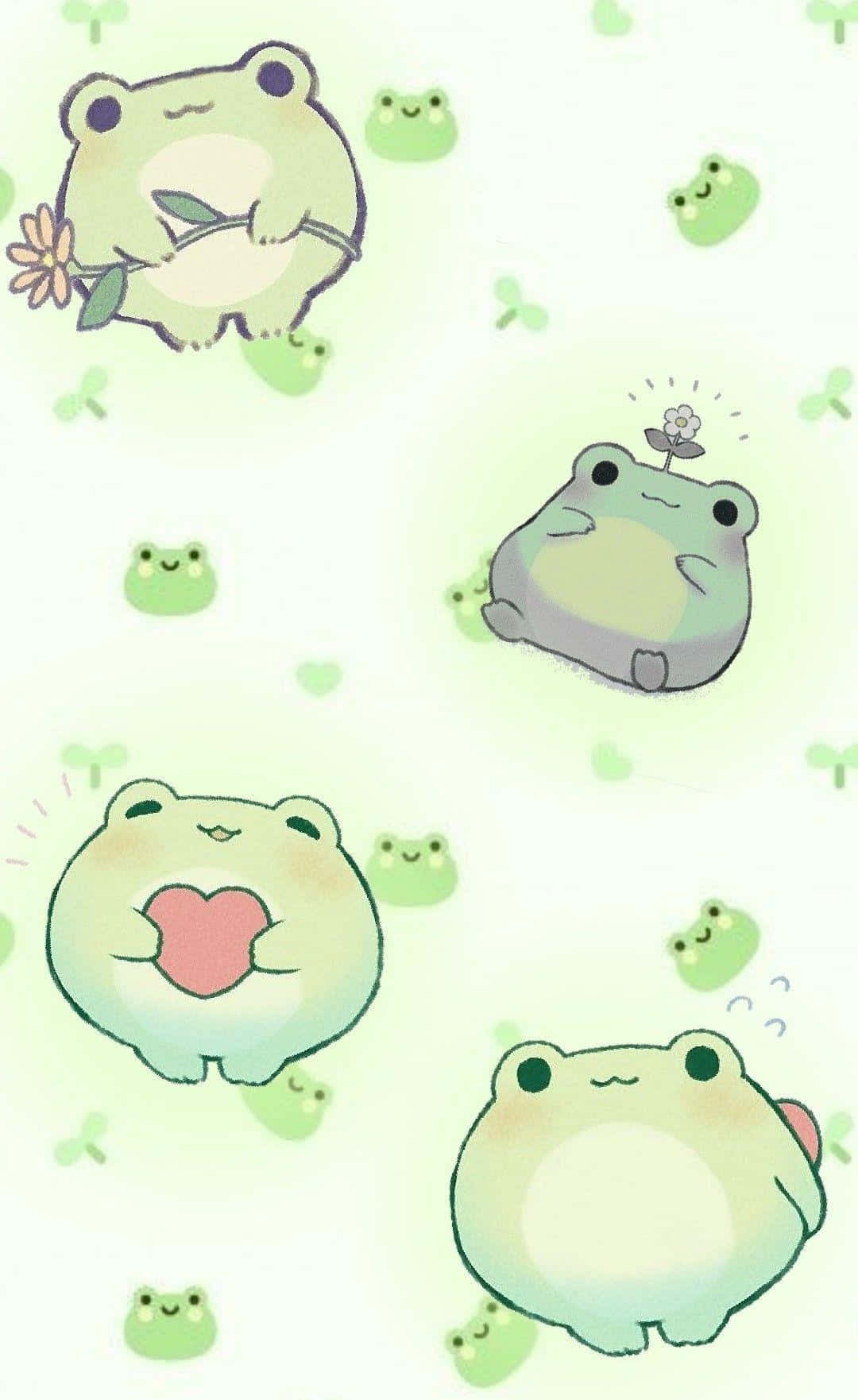 Adorable_ Frog_ Illustrations Wallpaper
