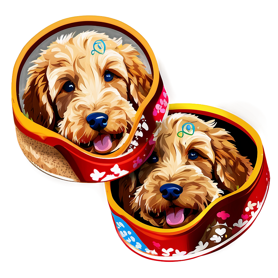 Adorable Goldendoodle Puppy Png Wyh PNG