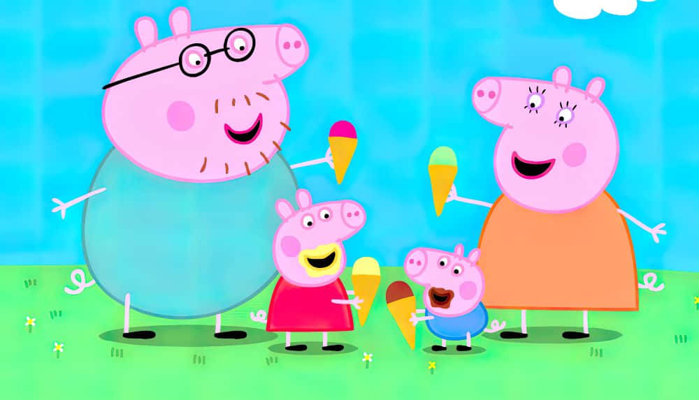 Adorable Granny Pig From Peppa Pig Series Wallpaper