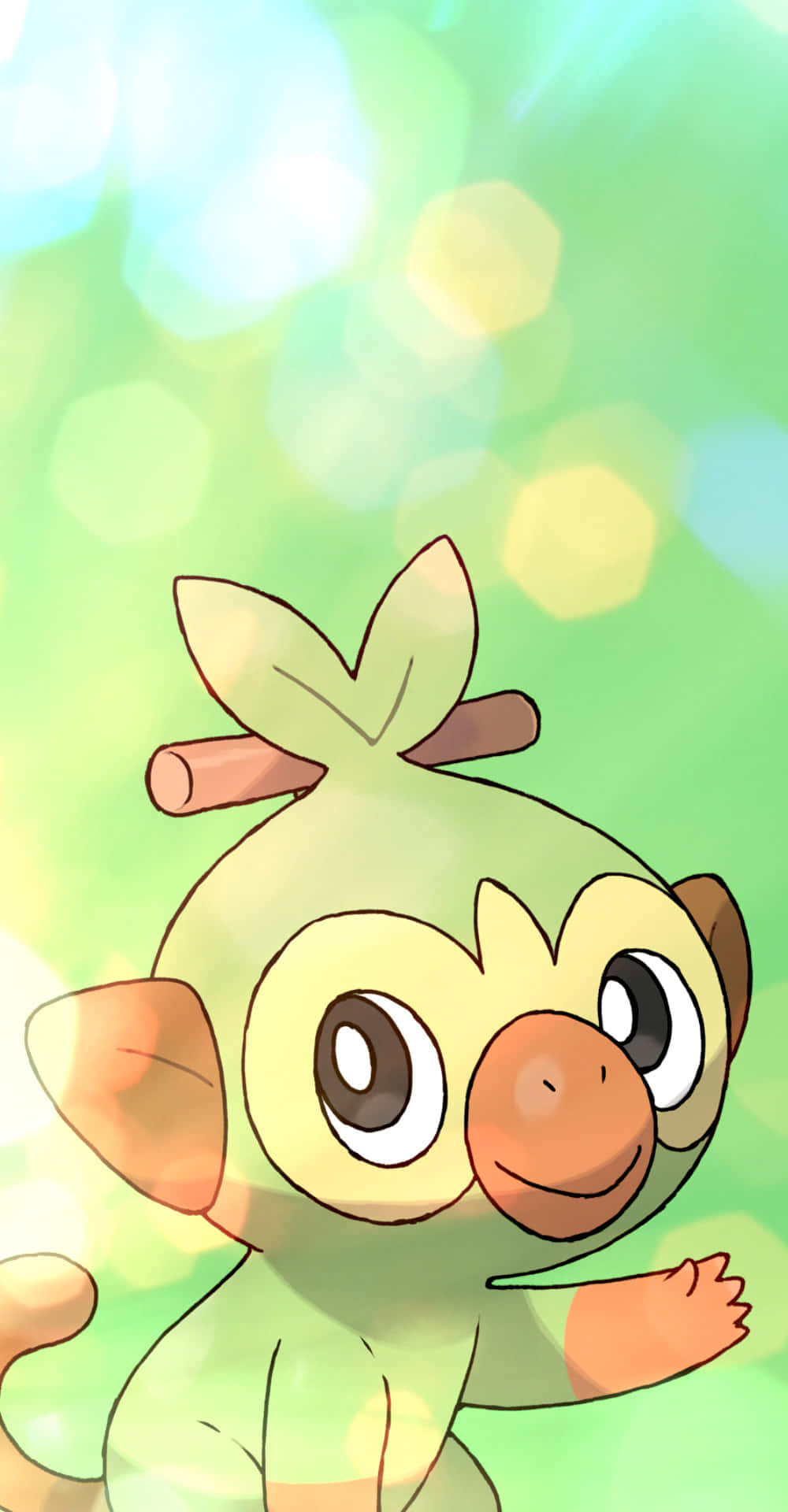 Adorable Grookey: A Grass-type Pokémon In A Natural Setting Wallpaper