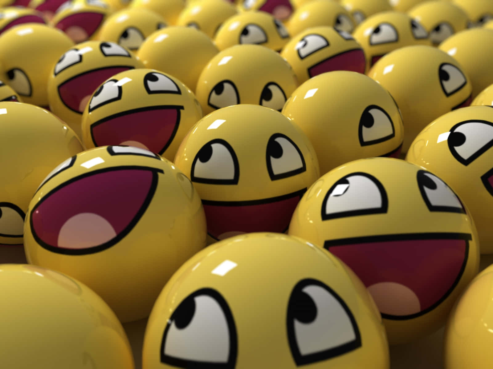 Adorable Happy Smile Balls Wallpaper