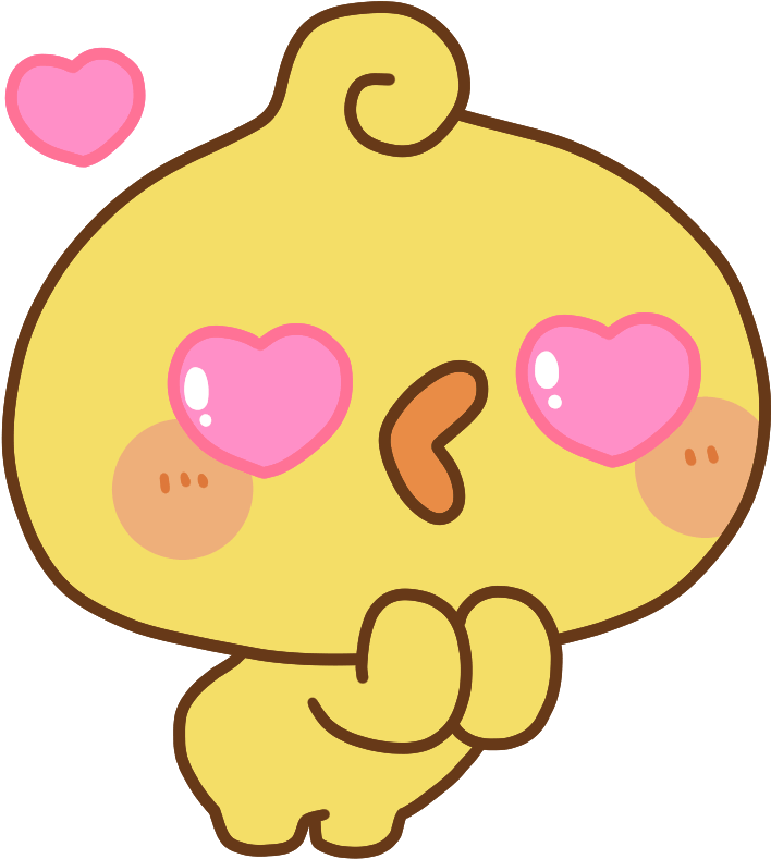 Adorable Heart Eyed Creature PNG