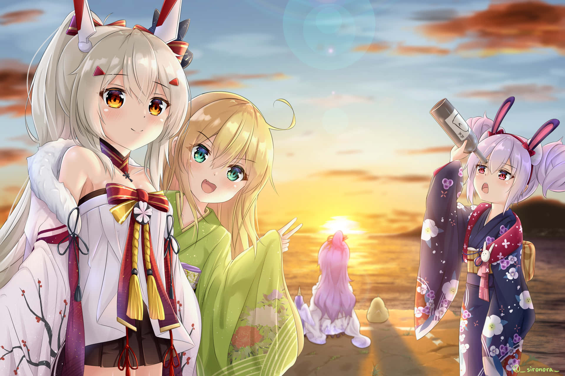 Sjarmerende Laffey Fra Azur Lane Med En Rolig Bakgrunn Bakgrunnsbildet