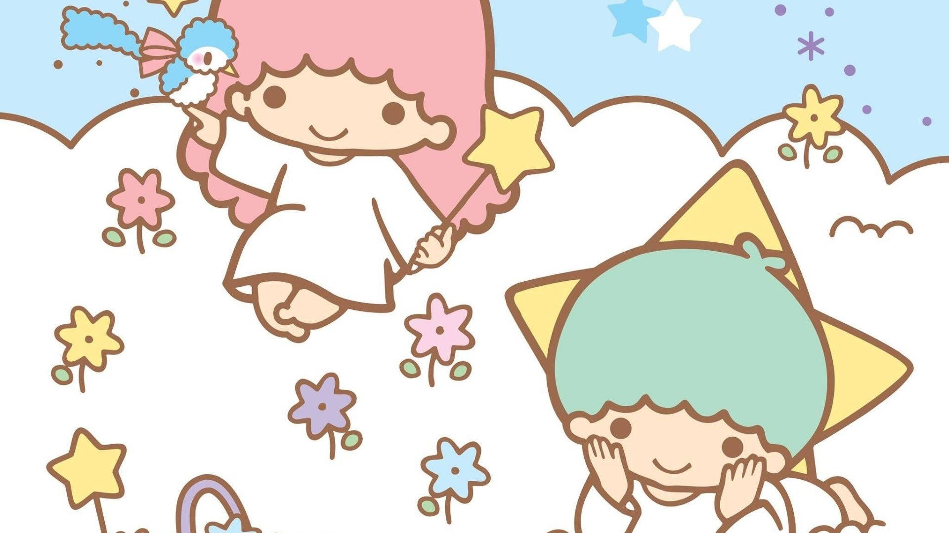 Adorable Little Twin Stars Wallpaper