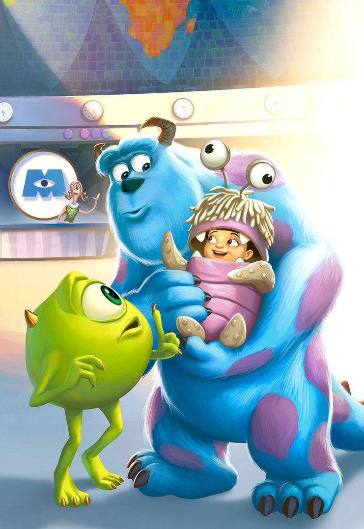 Adorable Monsters Inc Art Background