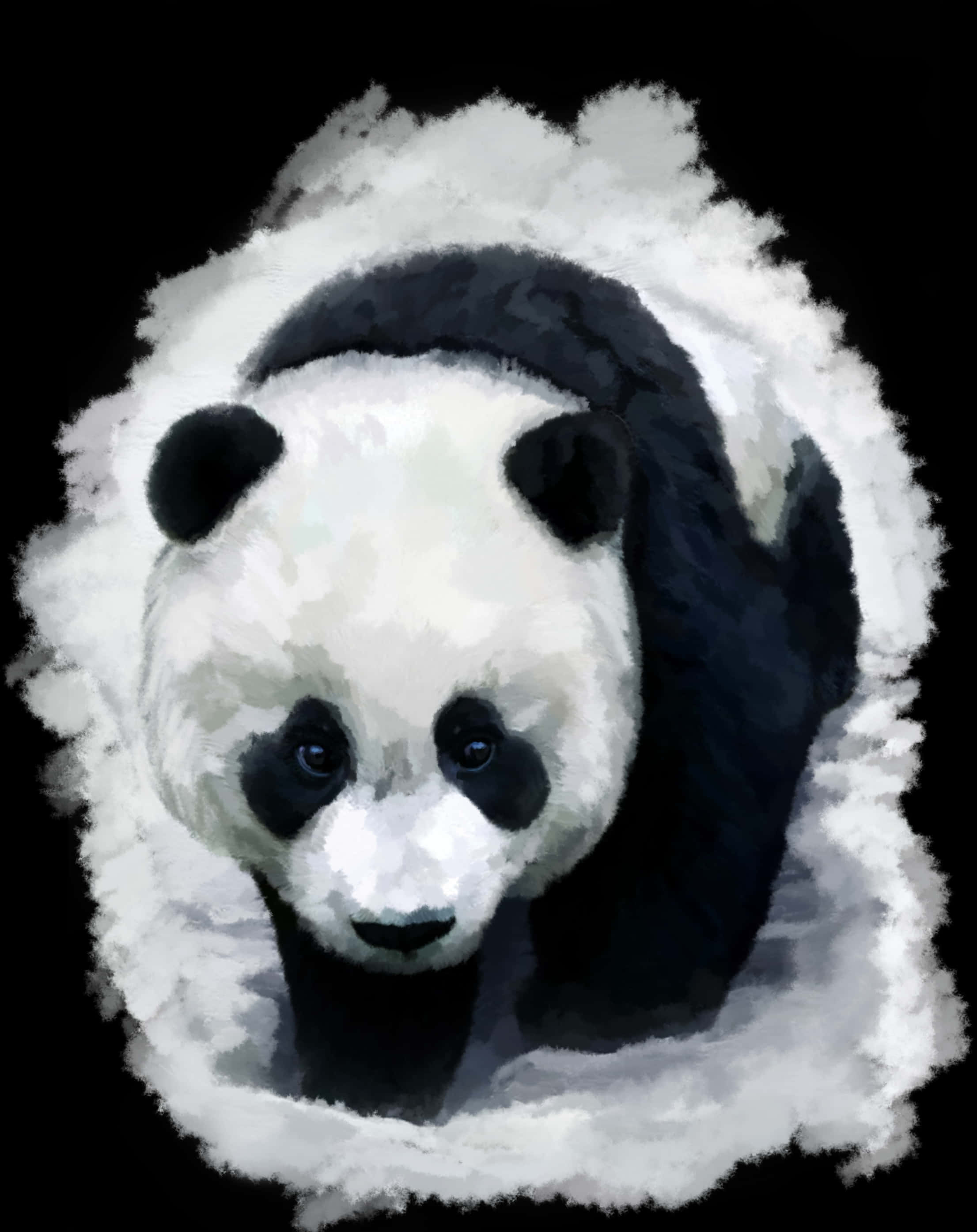 Adorable Panda Artwork PNG