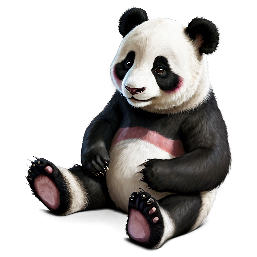Adorable Panda Artwork Png Awm68 PNG