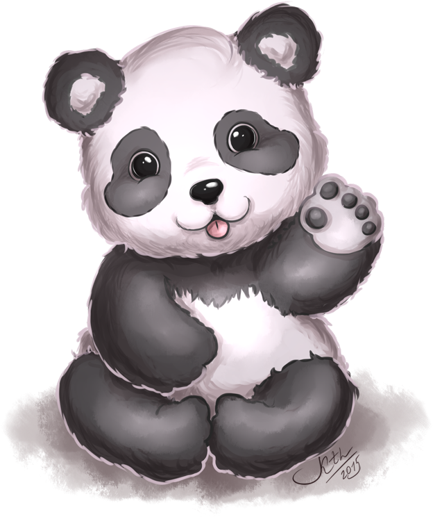 Adorable Panda Illustration PNG