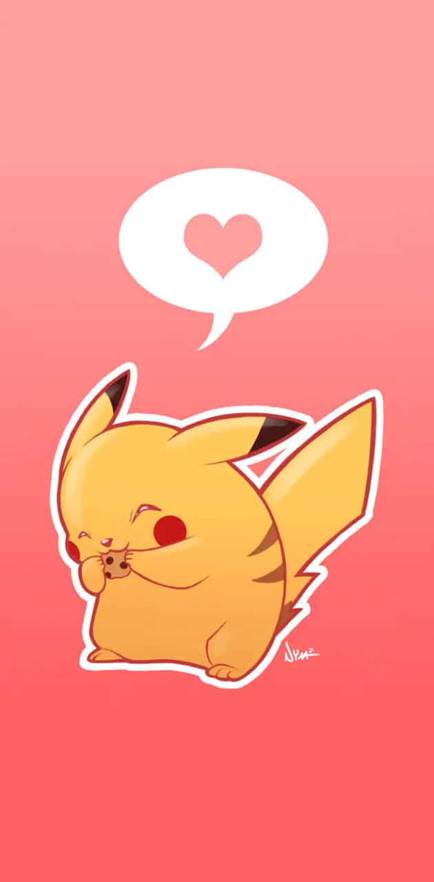 Adorable Pikachu Love Wallpaper
